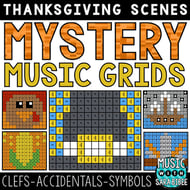 Thanksgiving Mystery Music Grids - Symbols Digital Resources Thumbnail